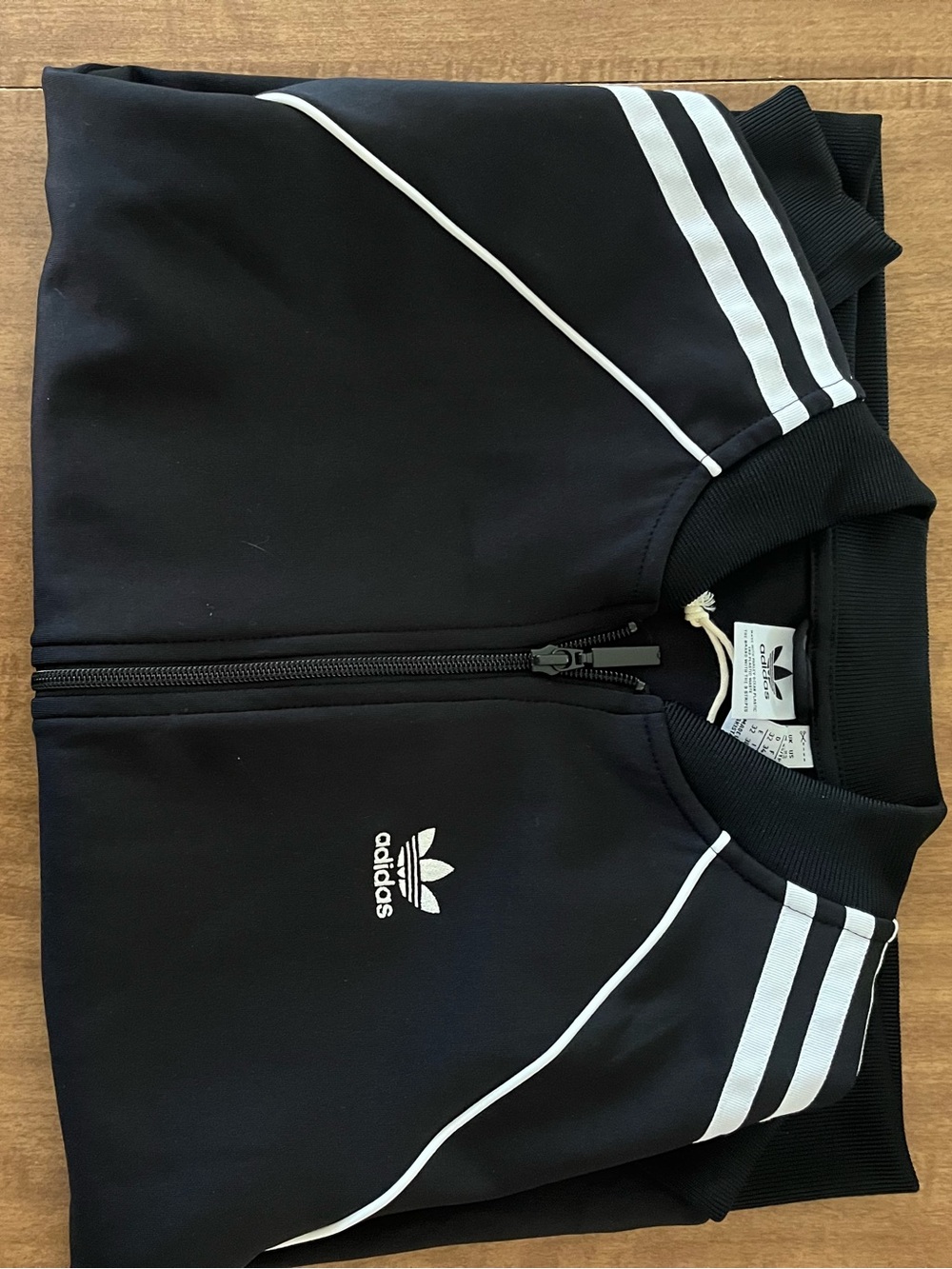 adidas Black Jacket with White Accents